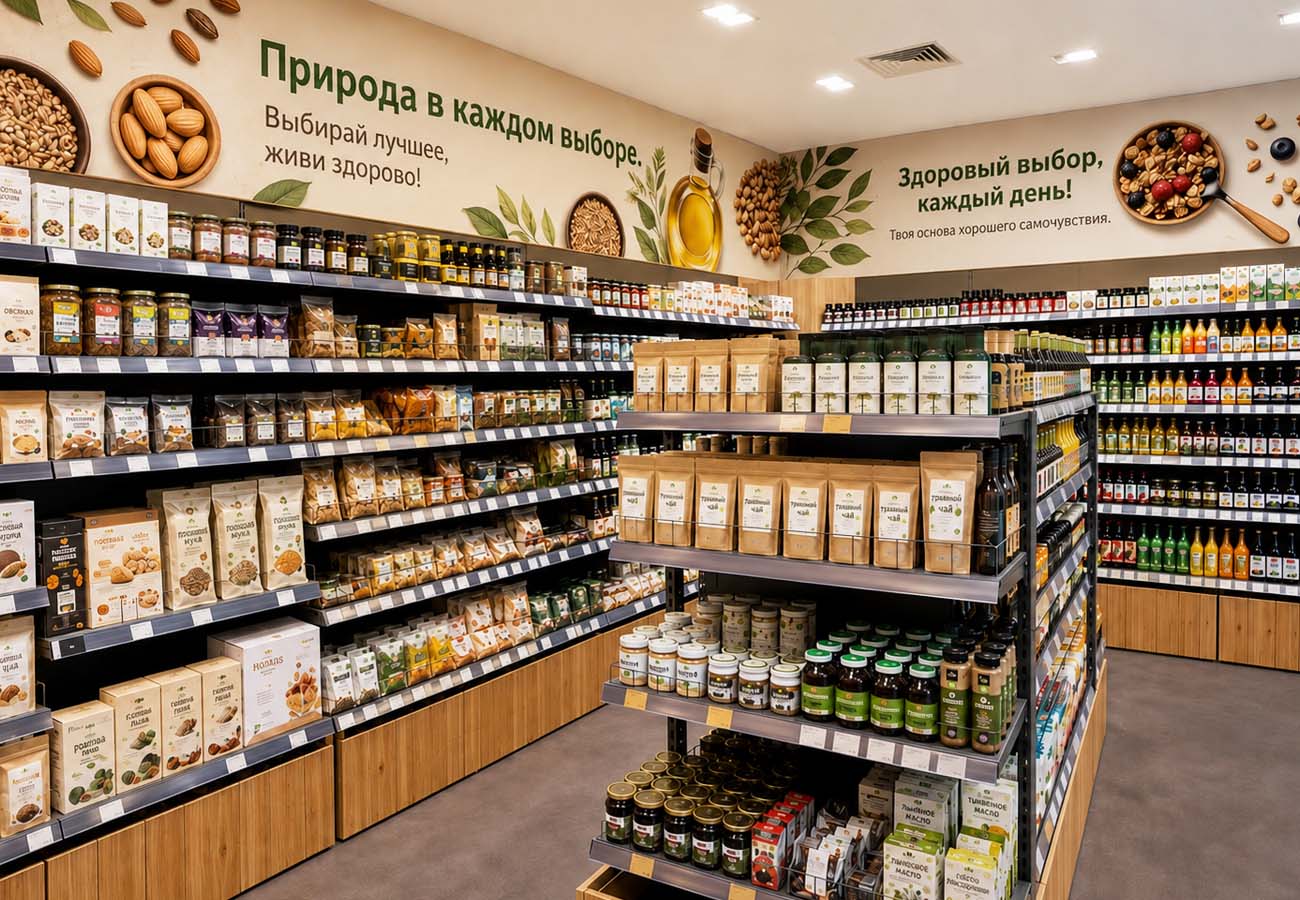 Продукты и магазин у дома