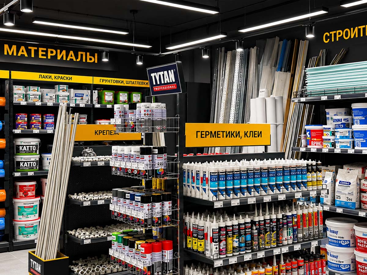 Торговое оборудование магазина Фишка ремонта